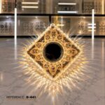 Spot LED décoratif carré doré